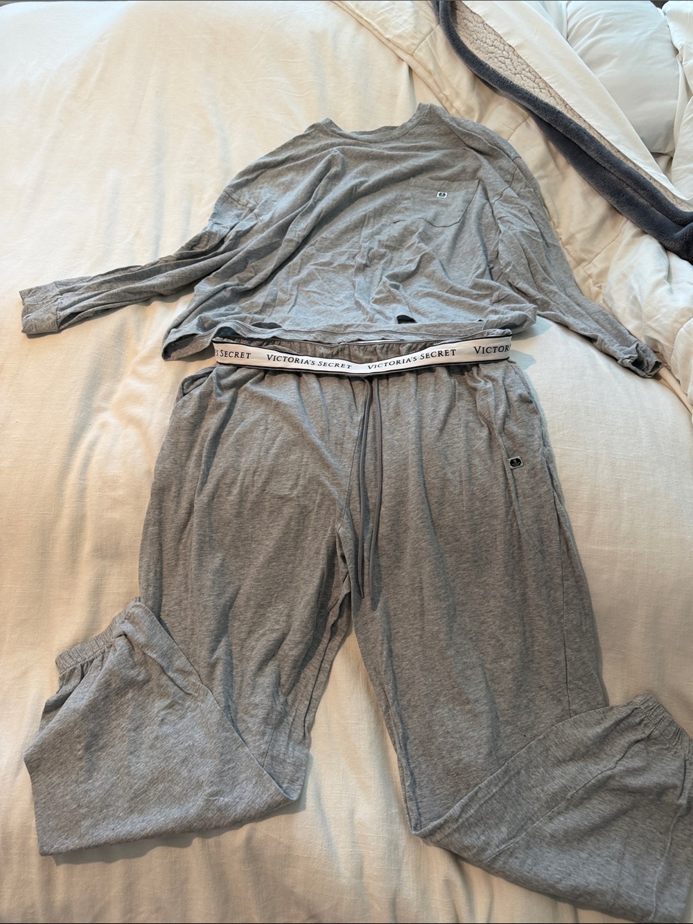 Victoria's Secret Light Grey Cozy Lounge Set